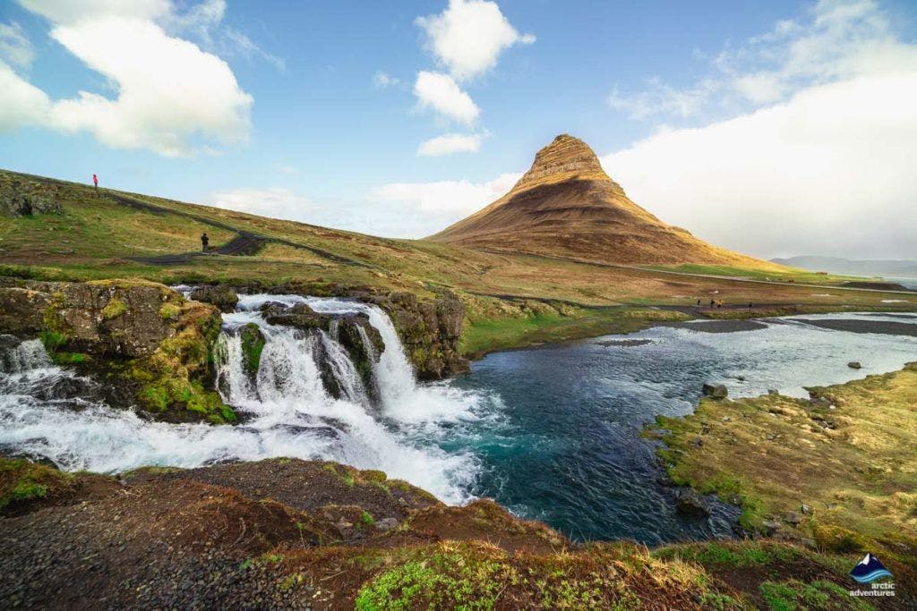 Kirkjufell mountain in Iceland, during summer