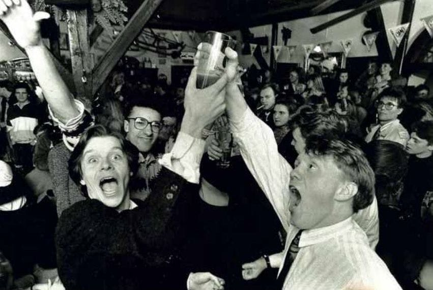 Icelanders celebrate on the 1st. of March 1989
