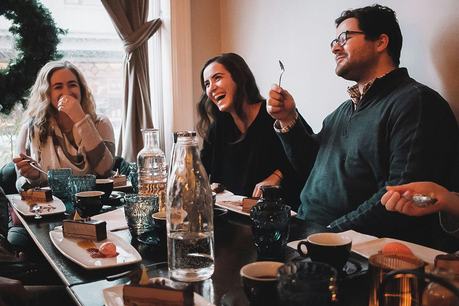 Guests enjoying an Icelandic food tasting 