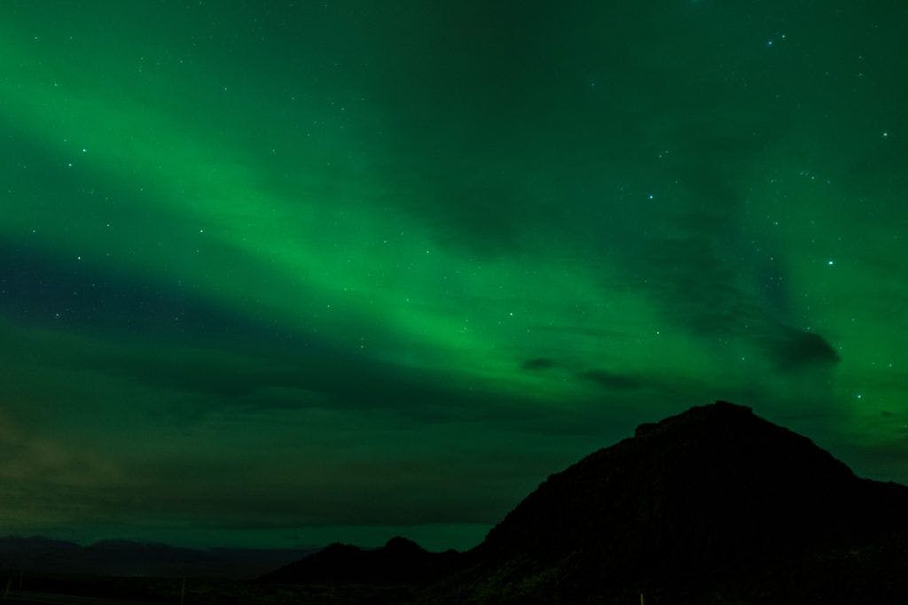 Northern lights seen in Reykjavik