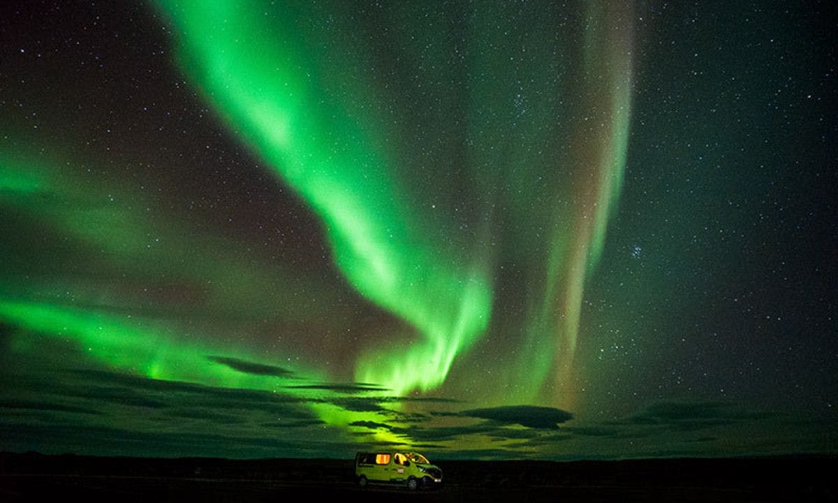 northern lights sighting in Iceland